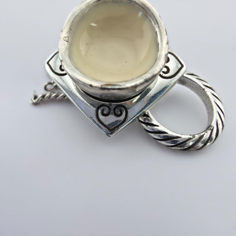 BRIGHTON 'Congrats!' Charm Graduation Cap Dangle Etched Silver Plate FREE $HIP!! - Picture 6 of 12